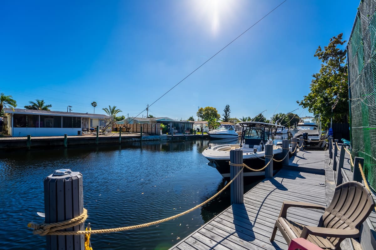 By the waterfront dock