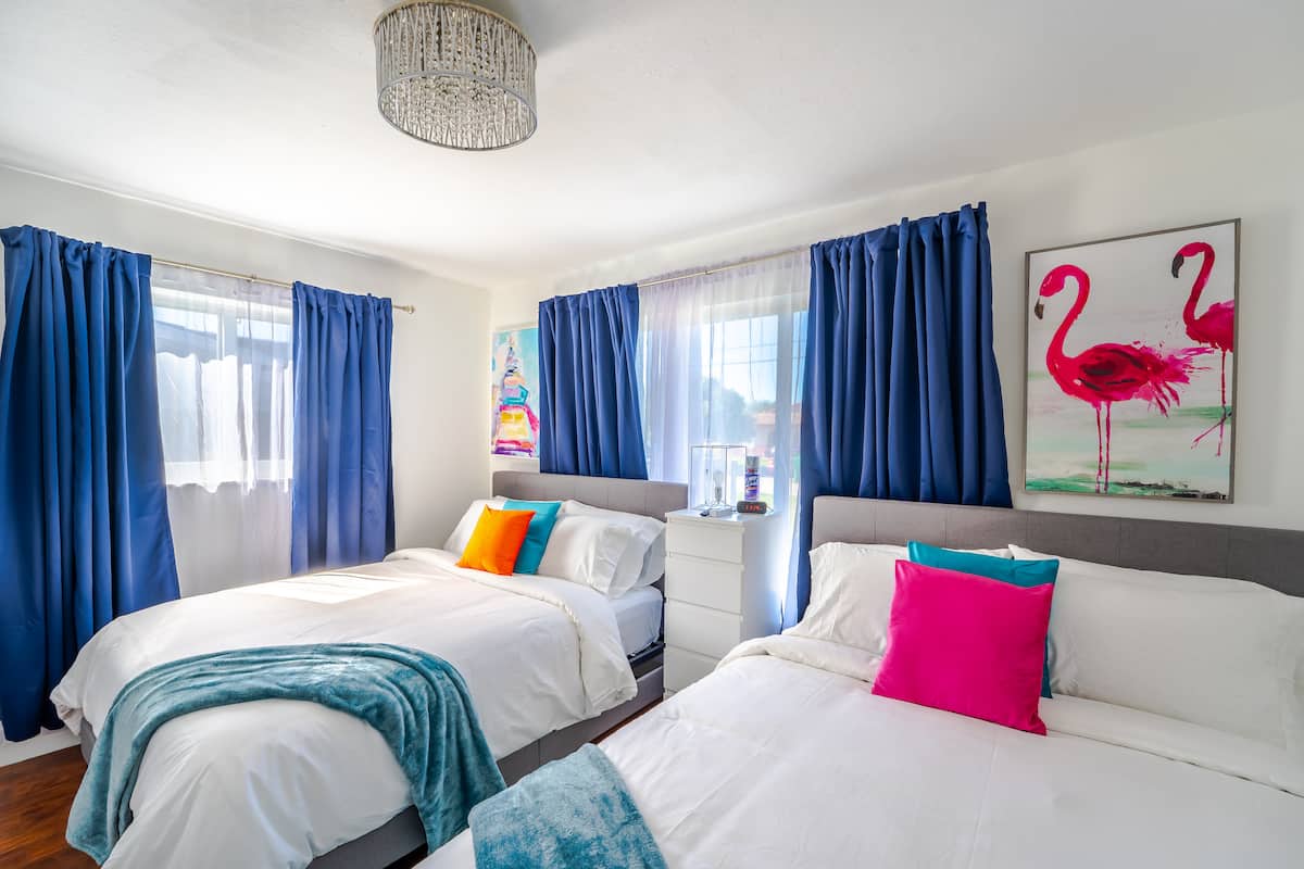 Bedroom one · Two queen beds